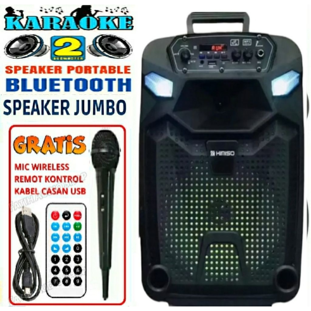 PALING LARIS SALON AKTIF MP3 MP4 UKURAN BESAR 8 INCH KMS 7801 FREE MIC DAN REMOTE SPEAKER BLUETOOTH 