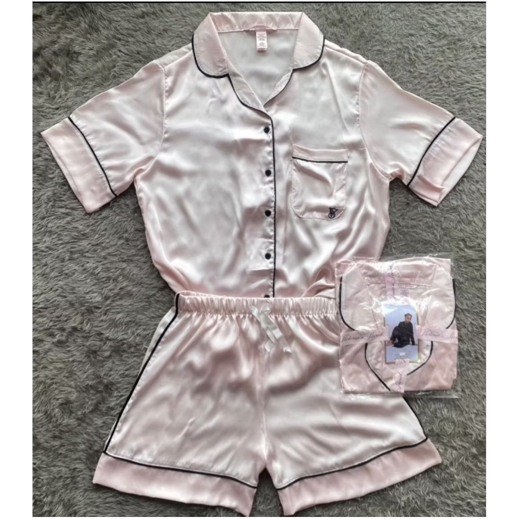 Piyama Victoria Secret Wanita Setelan | Baju Tidur Premium Lembut Nyaman | VS Sleepwear