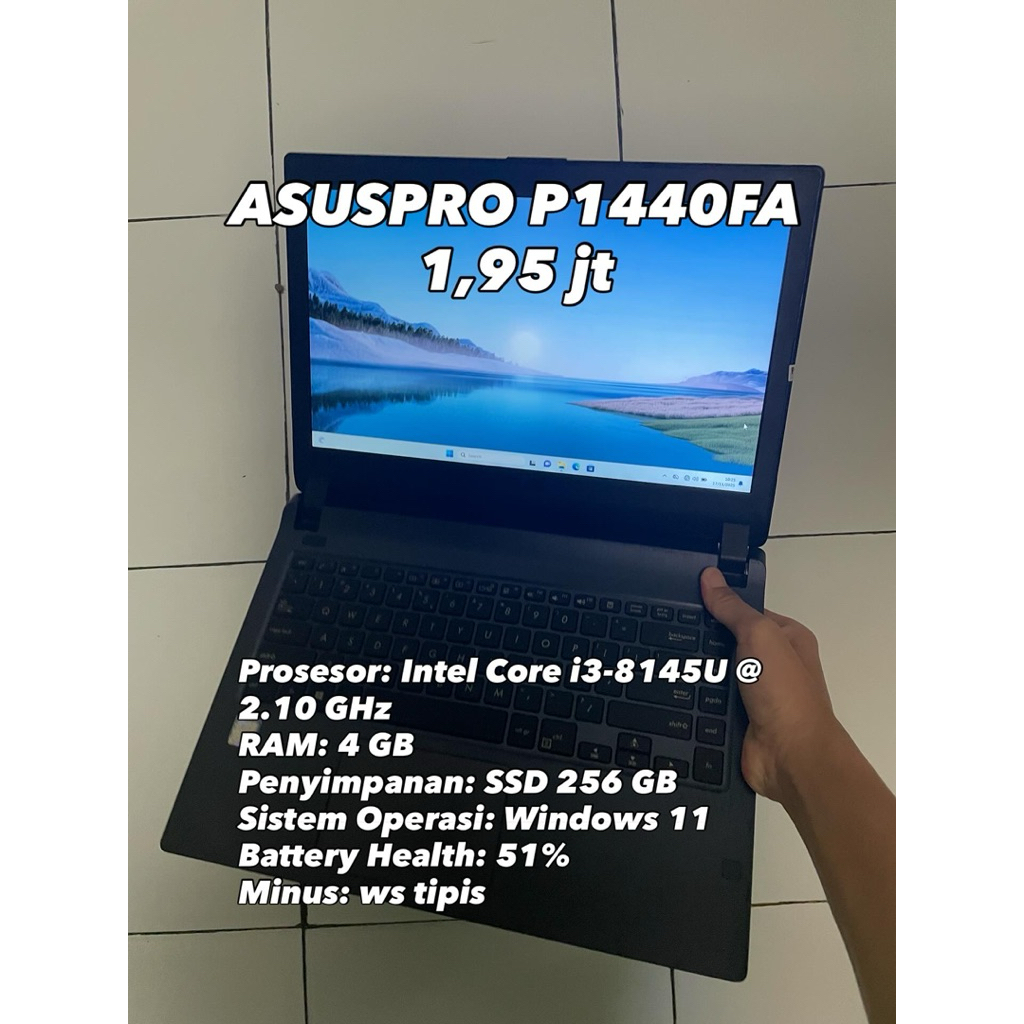 Laptop ASUS PRO P1440FA 1,95 jt