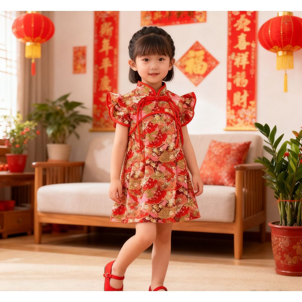 NEW READY DRESS CHOENGSAM ANAK CEWEK/DRESS PARTY ANAK/DRESS IMLEK ANAK/DRESS ANAK IMPORT/BAJU IMLEK2