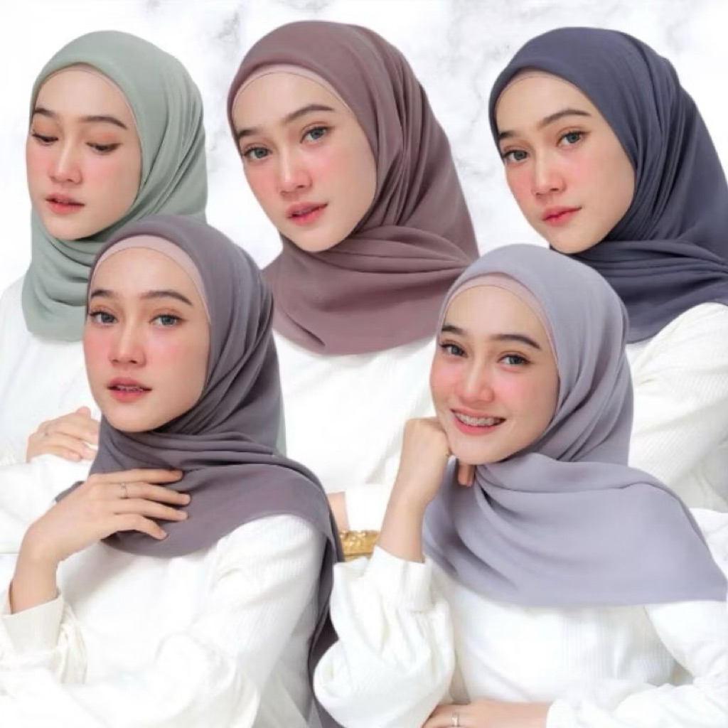 Aisyah - Kerudung BELLA SQUARE 50 WARNA HIJAB JILBAB SEGI EMPAT