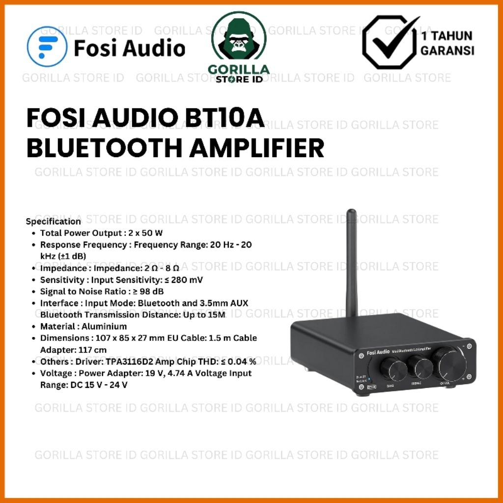 Fosi Audio BT10A Bluetooth Amplifier