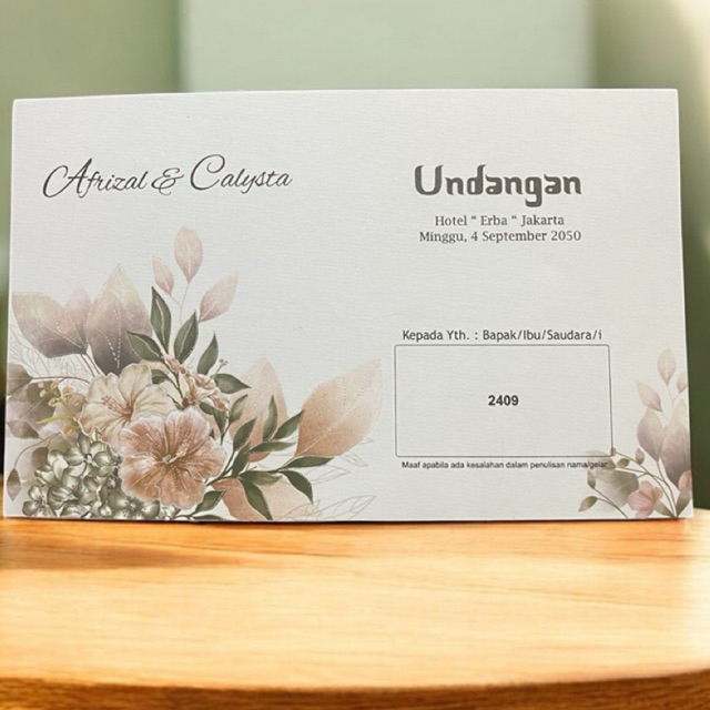 Blangko Erba Erba Kode 2409 Blangko Undangan Tanpa Teks