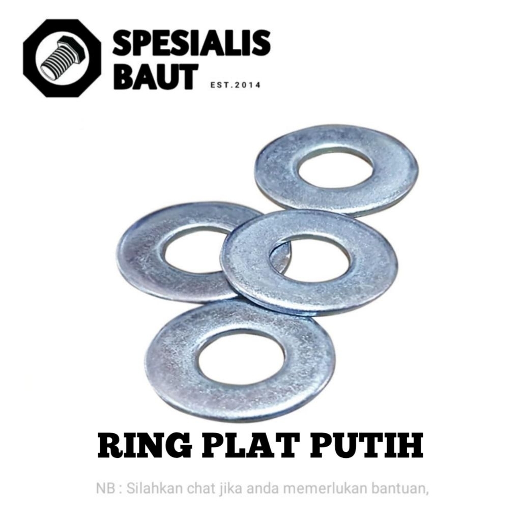 Ring Plat M3 Putih