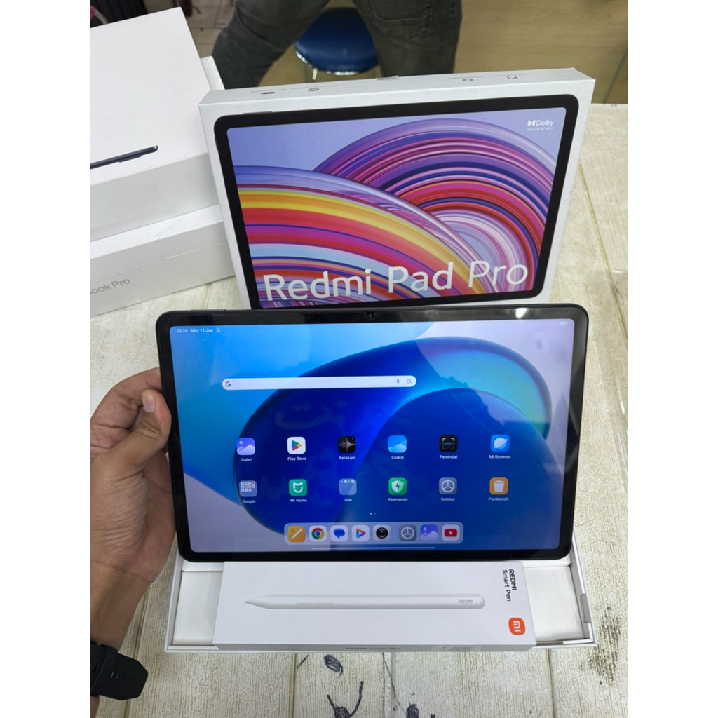 Xiaomi redmi Pad pro 8/256 Free pencil original bekas resmi tablet tab murah