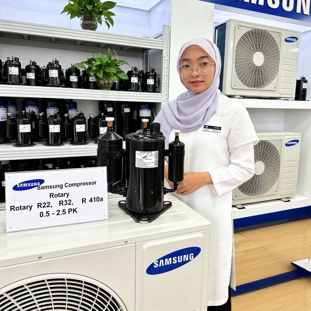 Kompresor AC Split Baru Samsung 0,5, 0,75 PK, 1 PK, 1,5 PK, 2 PK, 2.5 PK (R22/R32/R410A) Garansi