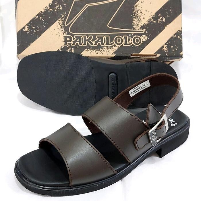 DISKON SANDAL PRIA KULIT PAKALOLO 1904 SLEMPANG LEATER PREMIUM KUALITAS SUDAH DIJAMIN