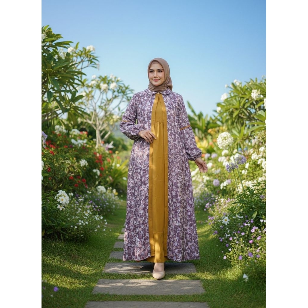 Baju Gamis Premium - Mewah Elegan Busui Friendly
