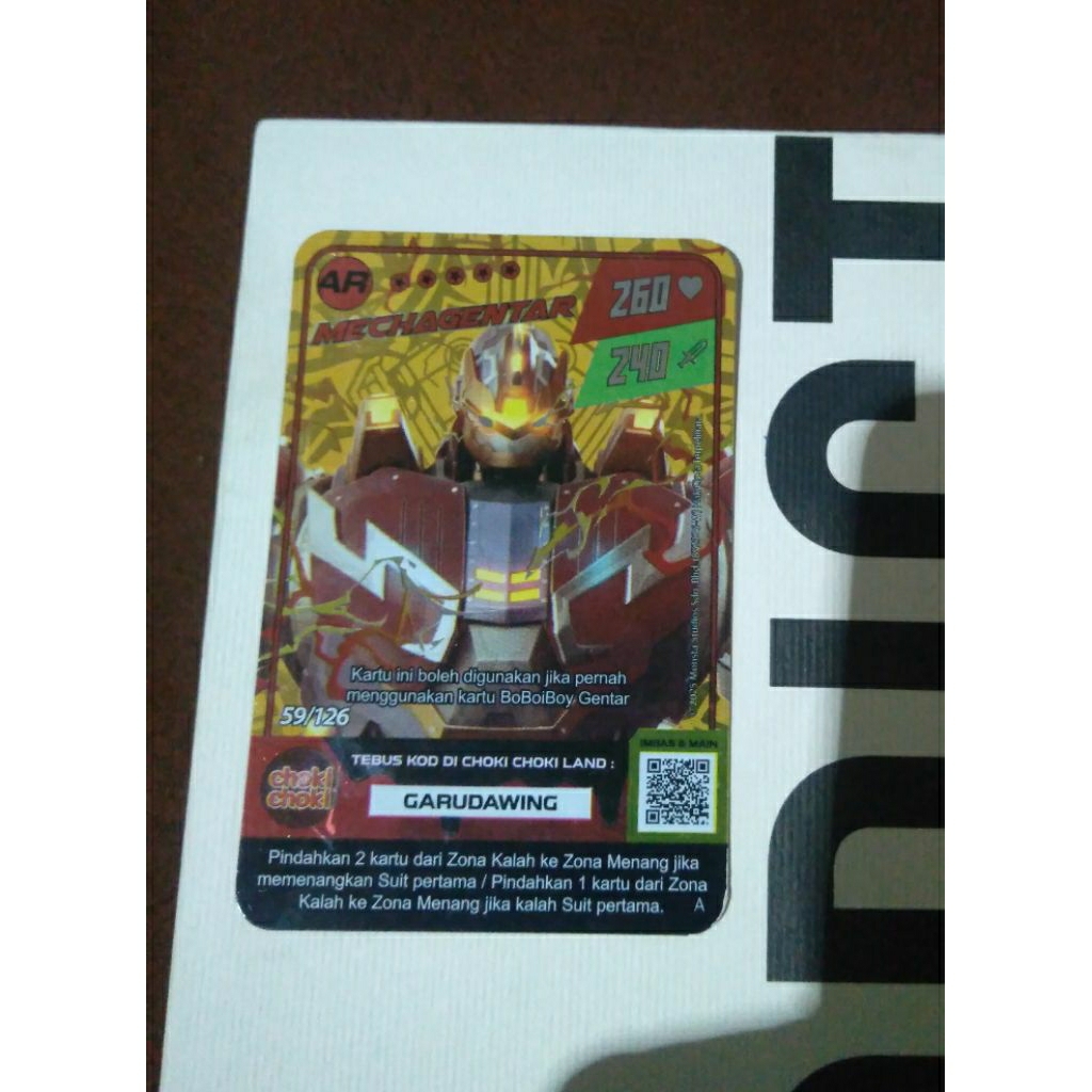 Kartu AR BOBOIBOY MECHAGENTAR