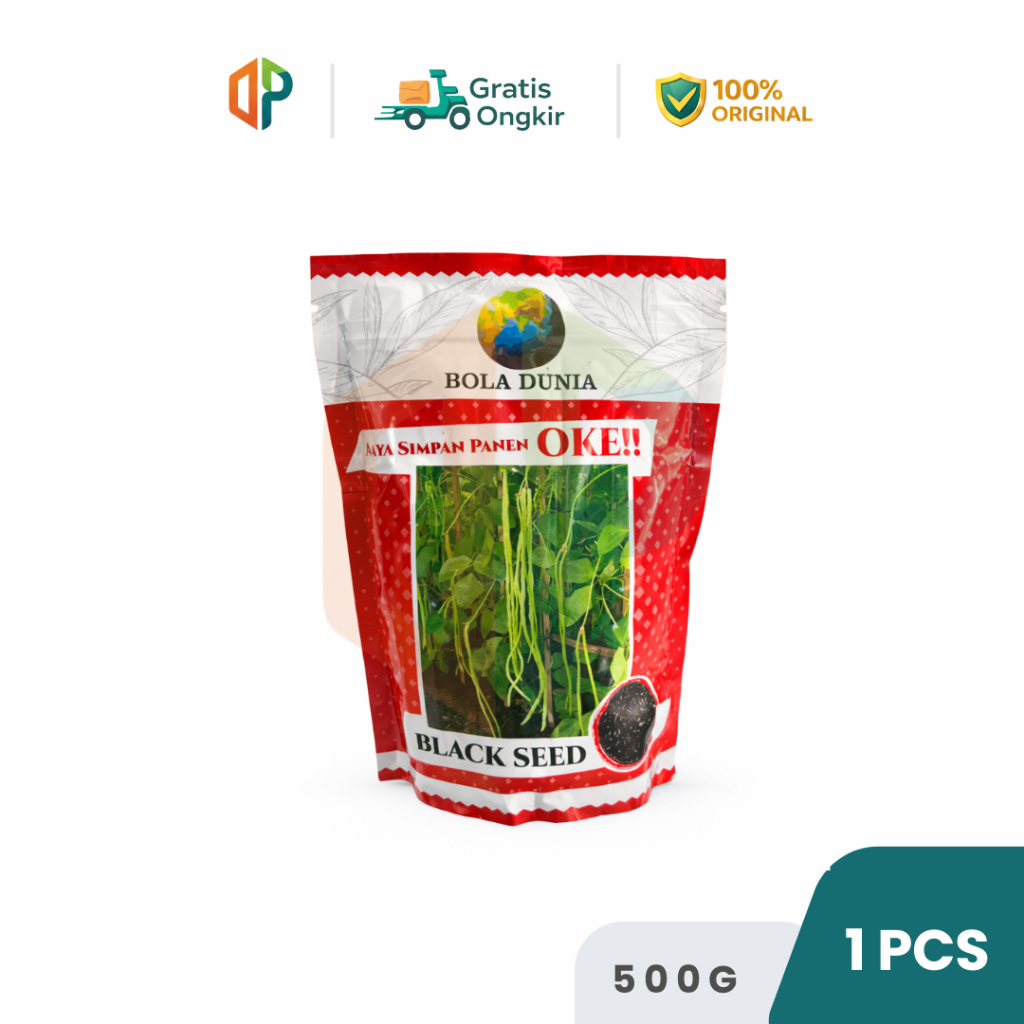 Benih Kacang Panjang Bola Dunia Black Seed 500g - DPermai