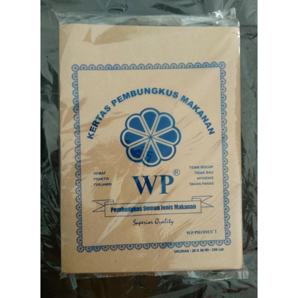 Kertas makan WP biru  Kertas pembungkus makanan