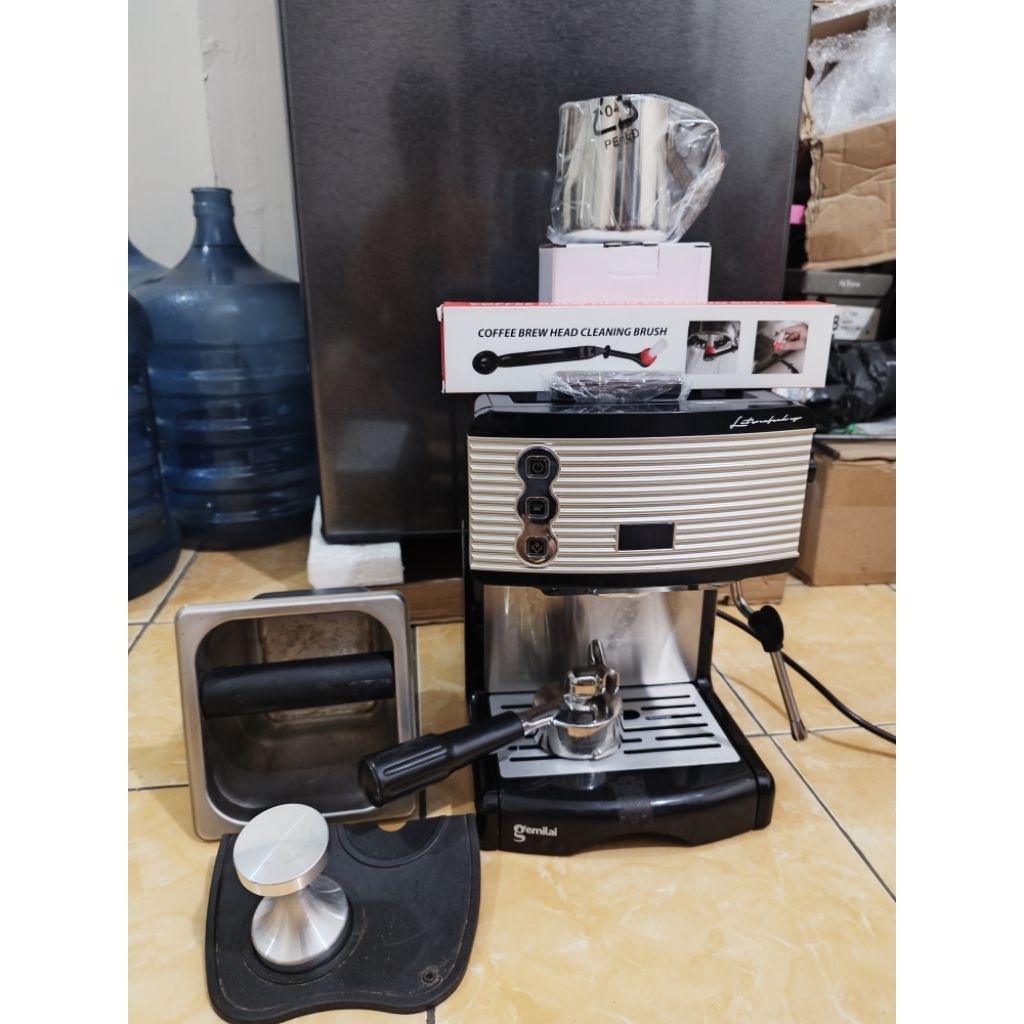 Mesin Espresso Gemilia 3601 second set lengkap