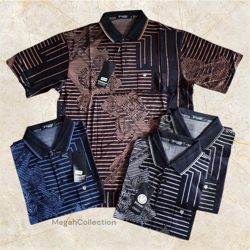 Kaos Kerah Pria Katun Premium - Kaos Wangki Pria Premium V-Classic Original