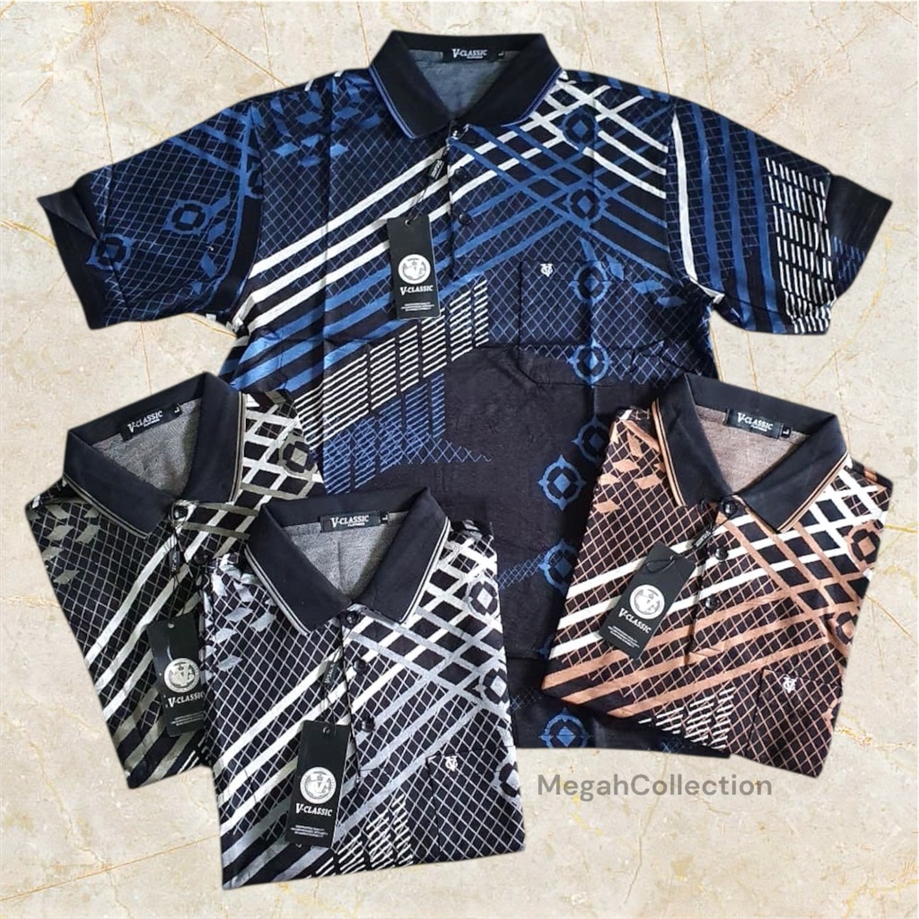 Kaos Berkerah / Collar Premium Pria V-Classic Original Terbaru