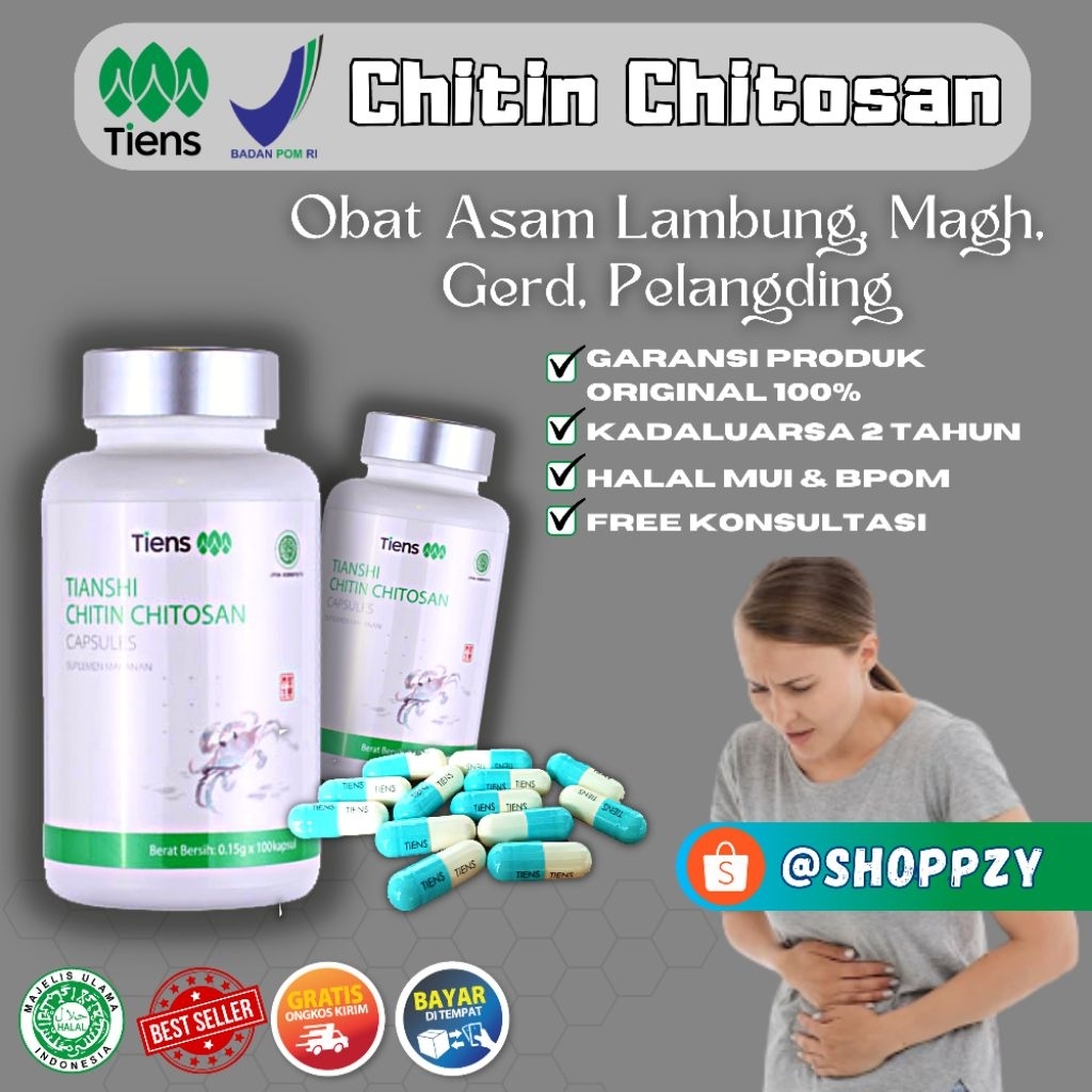 Chitin Chitosan Tiens Obat Gerd Asam Lambung Herbal China Alami