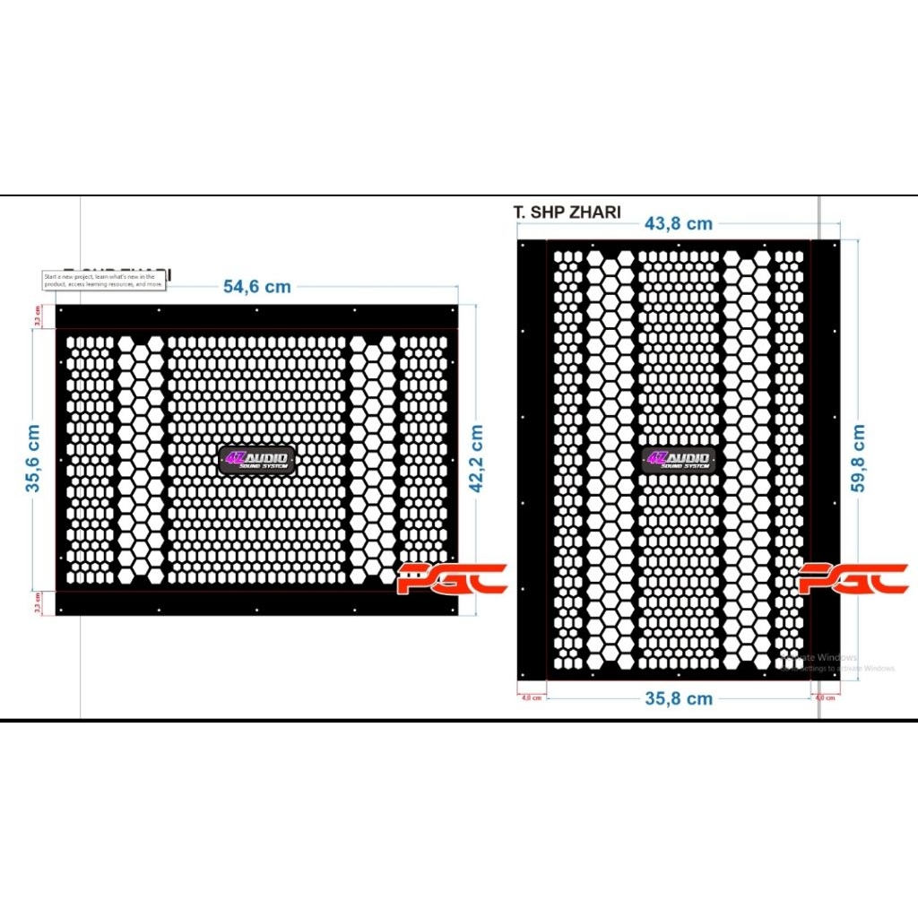Grill Ram Speaker custom nama 4Z AUDIO tebal 1,2mm