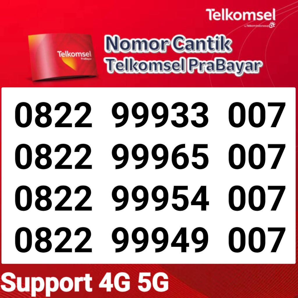 NOMOR CANTIK TELKOMSEL NOMER CANTIK SIMPATI SERI 007