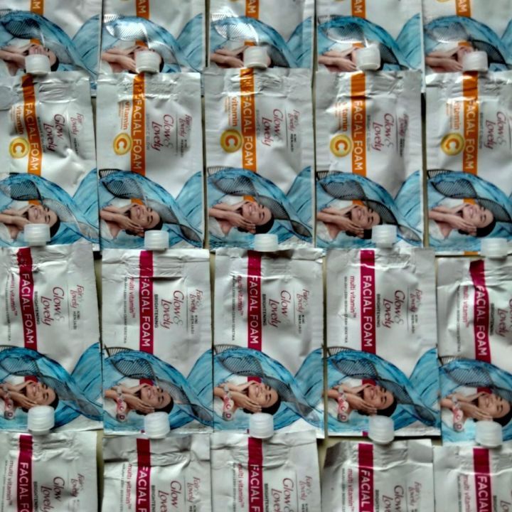 GLOW & LOVELY FACIAL FOAM 8 GR | PENCERAH WAJAH | TRI FAIR VITAMIN COMPLEX | ANTI OKSIDAN | ECER | G