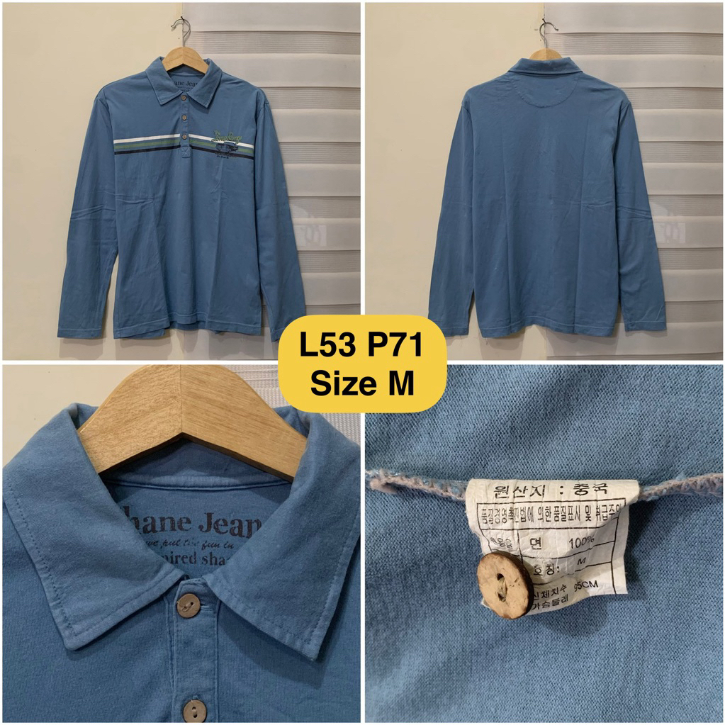 Poloshirt Lengan Panjang Shane Jeans Original