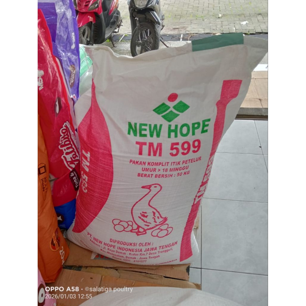 New Hope TM 599 | pakan jadi bebek petelur | pur bebek