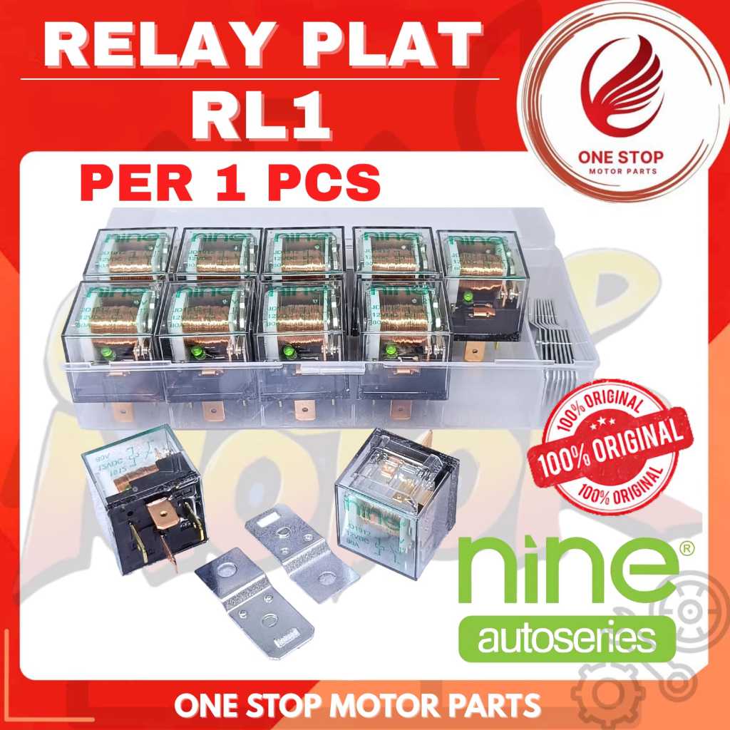RELAY MOBIL MOTOR RELAY LAMPU RELAY KAKI 4 ORIGINAL ORI ASLI NINE 4 Pins