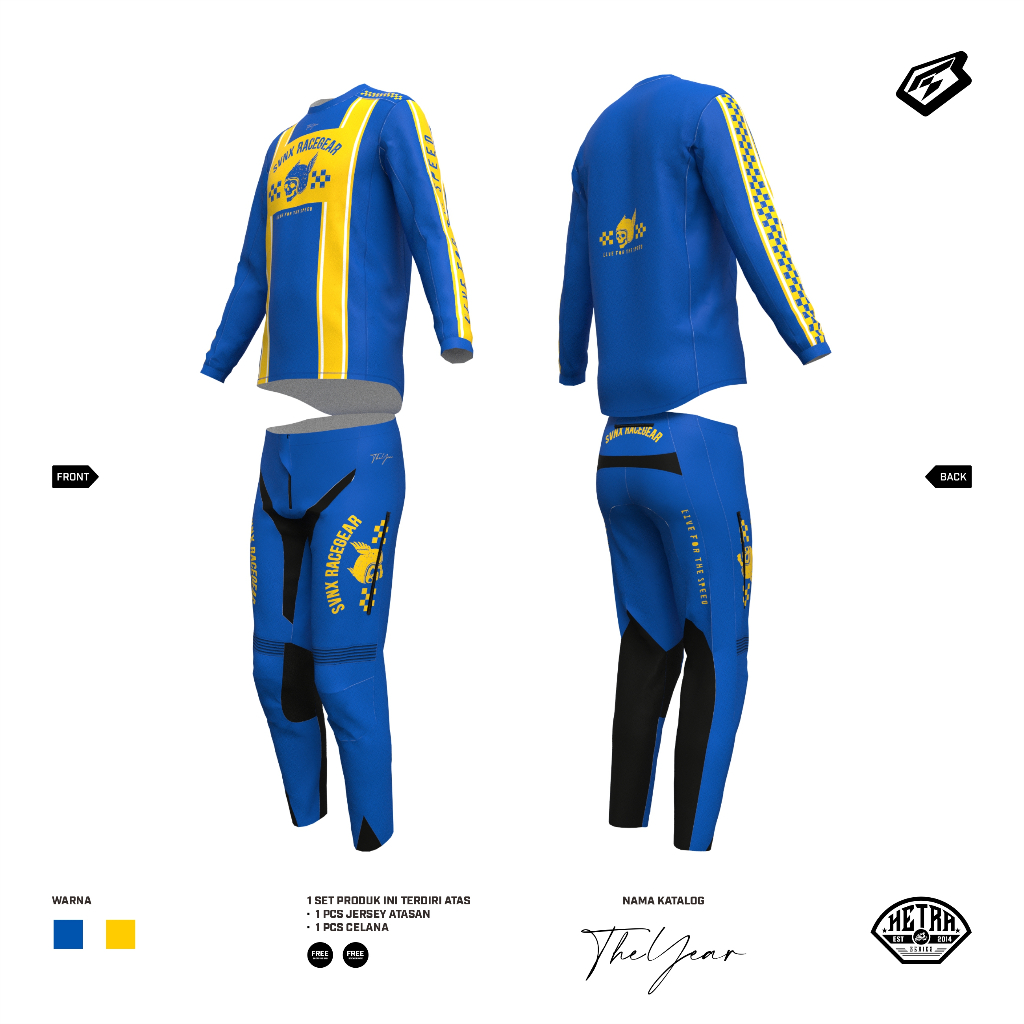 GEARSET HETRA THE YEAR SERIES / JERSET SVNX / JERSEY SET MOTOCROSS / JERSEY SET TRAIL