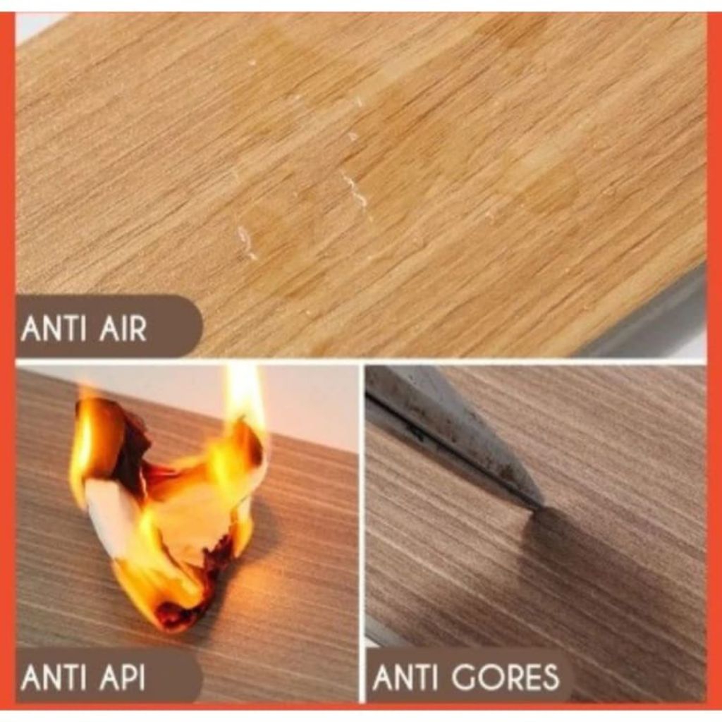 Vinyl Stiker Lantai Motif Kayu Perekat