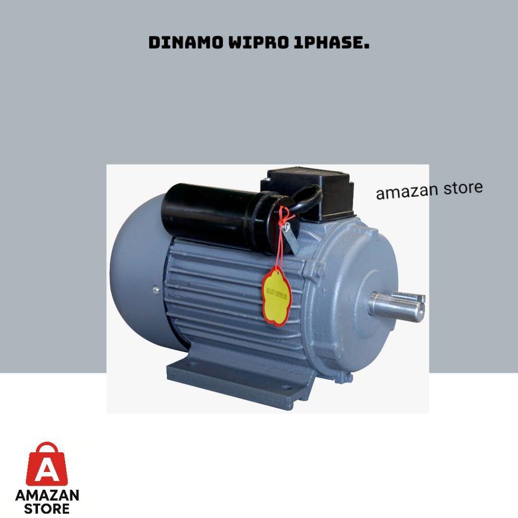 Dinamo Wipro 1/4hp 1 phase - Mesin Penggerak Listrik Wipro 0,25hp 0,18kw 1 phase 1400rpm/2800rpm