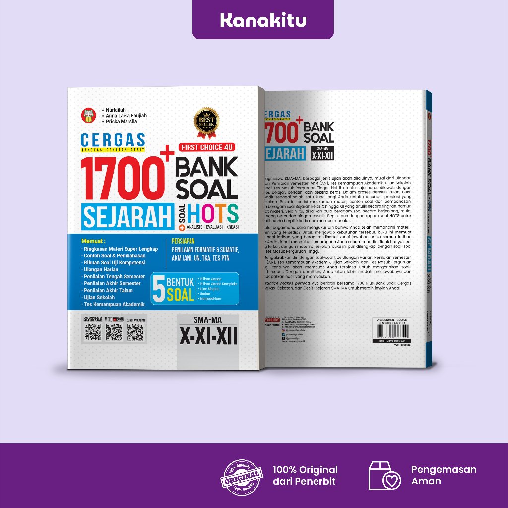 Buku Cergas 1700+ Bank Soal Sejarah SMA | Buku Latihan Soal