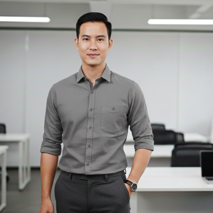 Castles.id Kemeja Lengan Panjang Polos