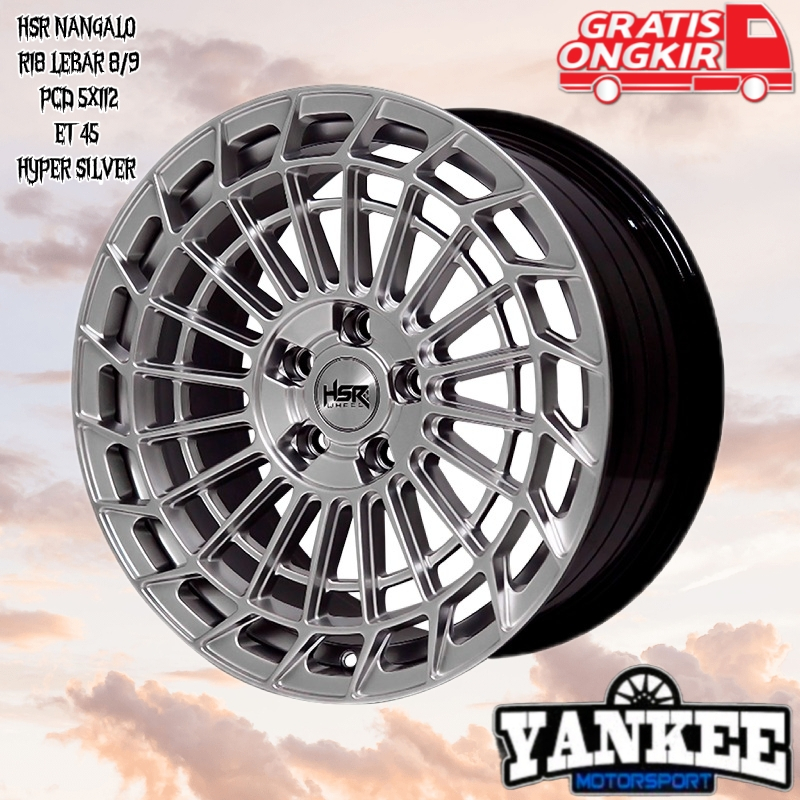velg pelek mobil ring 18 hsr nangalo r18 celong pcd 5x112 bisa buat innova mercy alphard vellfire