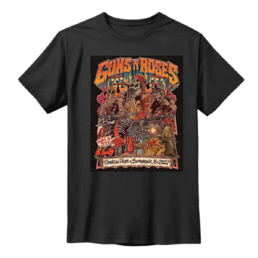 Kaos Band Guns N' Roses GNR Dewasa S–4XL Jumbo Big Size Cotton Combed 30s Premium