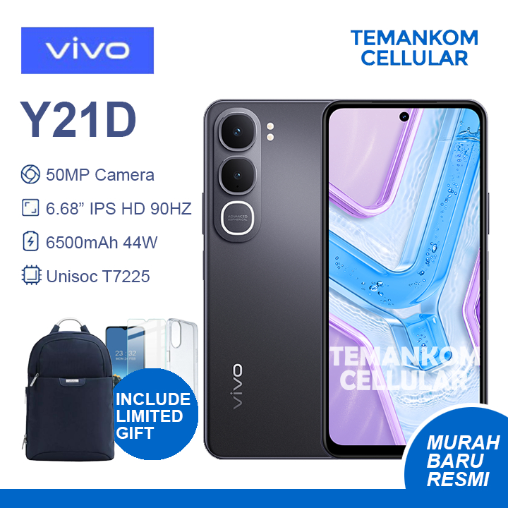 Vivo Y21D RAM 12GB 6+6 Extend RAM 6/256 6GB 256GB Extend RAM 6GB VIVO Y21 D Baru Murah Garansi RESMI