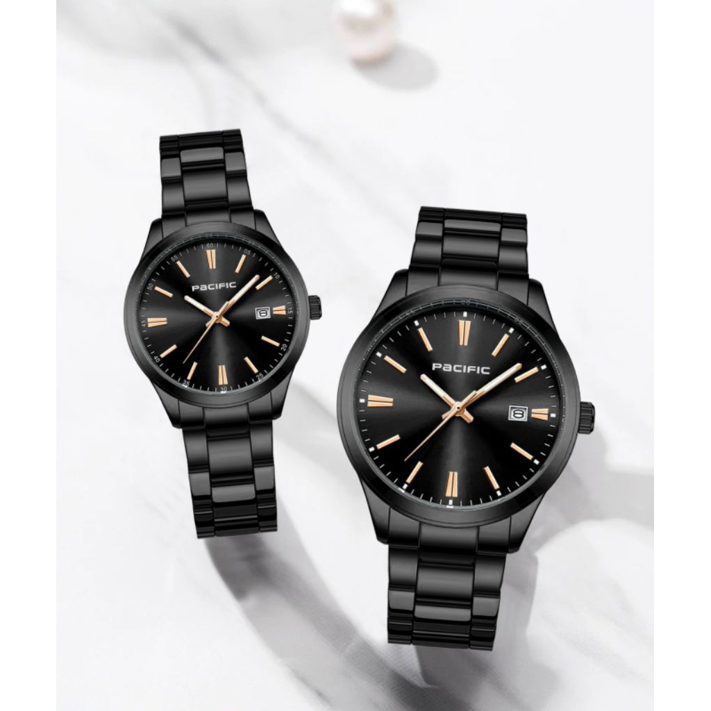 Jam Tangan Couple Original Pacific 83175 A Eterna