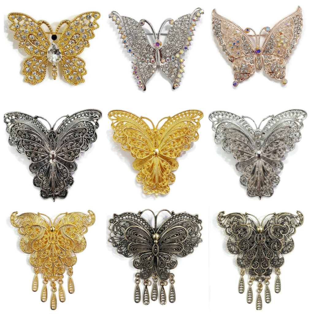 Bros Kebaya Susun Bunga/Bros Kutubaru Kupu Kupu/Bros Etnik Jawa Yogja Bali Aceh Lampung/Bros Permata