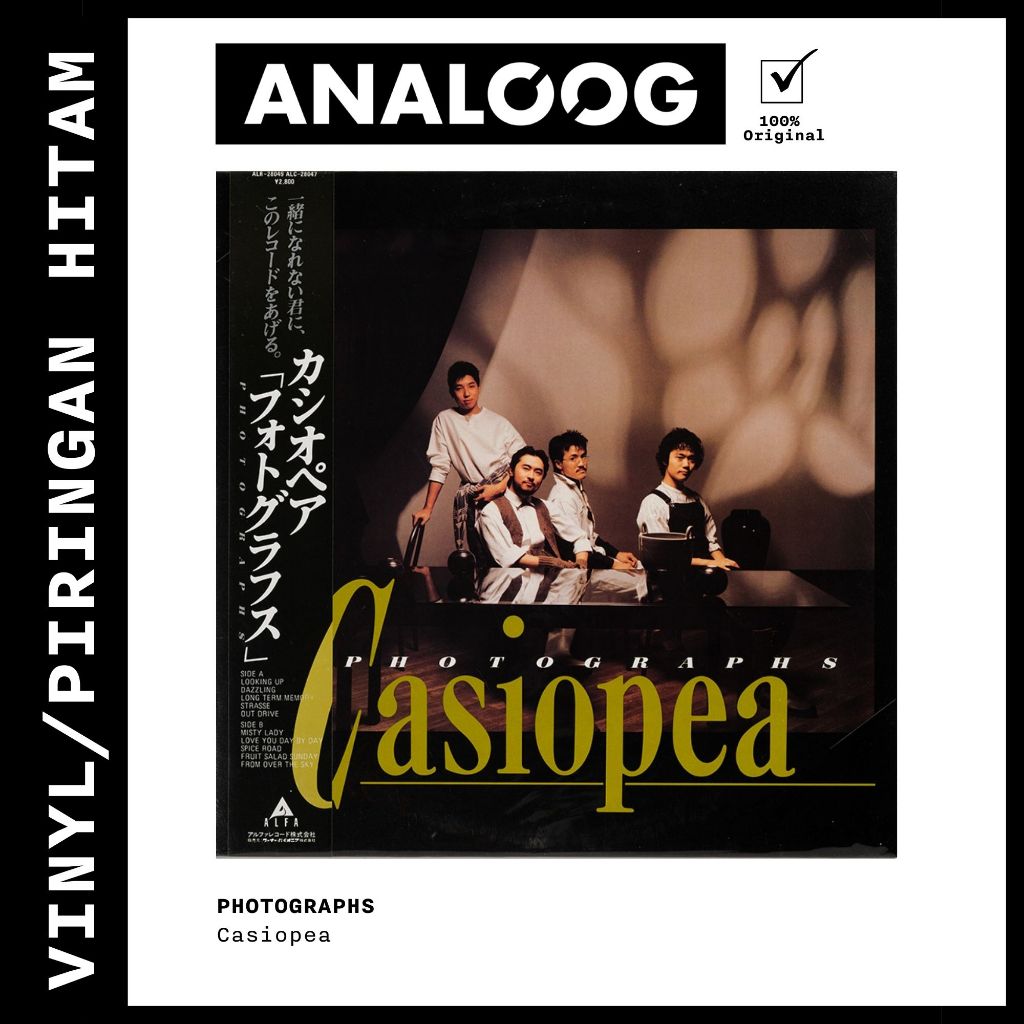 (VINYL/PIRINGAN HITAM) CASIOPEA - PHOTOGRAPHS.