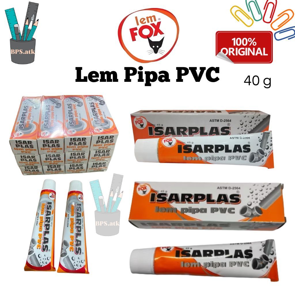 Lem Pipa PVC Isarplas 40 Gram Original – Lem PVC Kuat & Tahan Lama