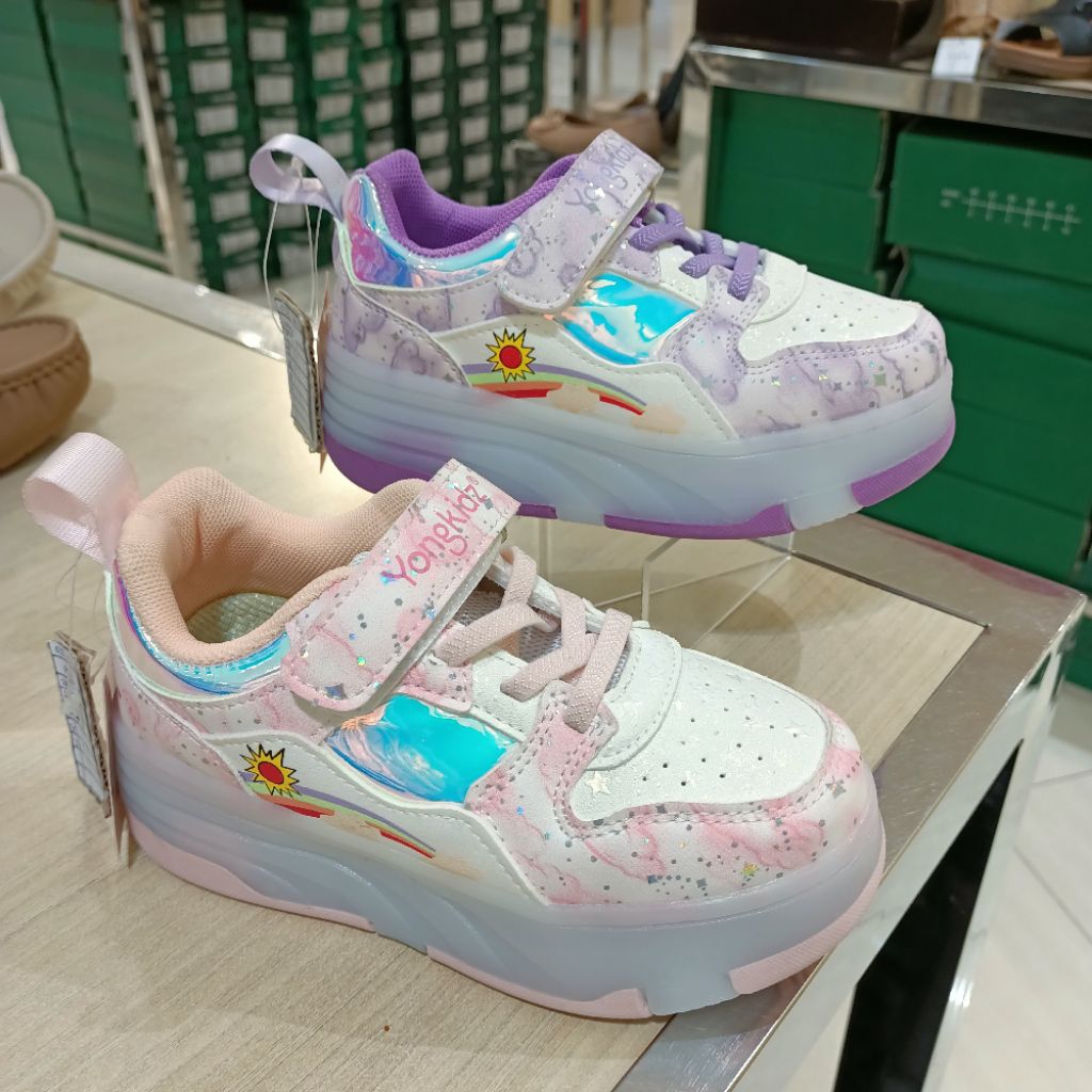 sepatu roda anak Led/lampu YONGKIDZ ori 28-32