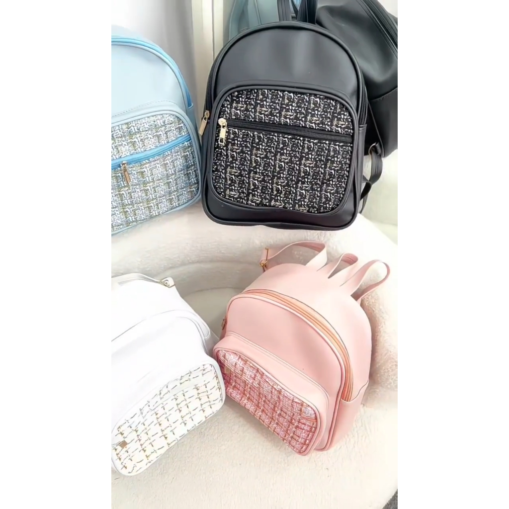 Tas Ransel Mini Korea Kiyomi Wanita Tebal Kekinian/TAs sekolah/TAS kuliah