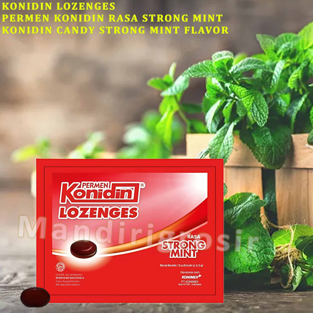 Permen Konidin Rasa Strong Mint * Permen Konidin Lozenges * Konidin Candy Strong Mint Flavor * 15gr