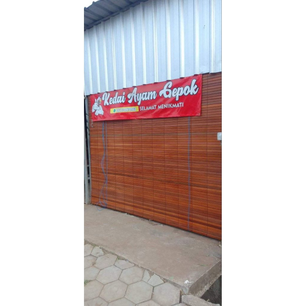 Tirai kayu Bengkirai super premium