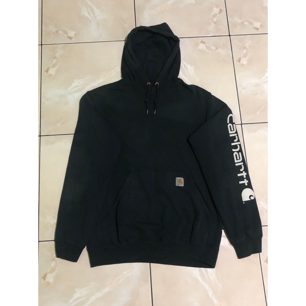 Hoodie Carhartt Spelout SZ S , Black