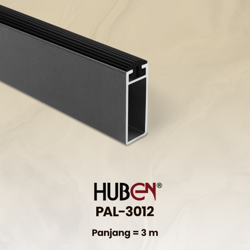 Pipa Gantung Aluminium Pipa Kotak PAL-3012 Abu - Abu