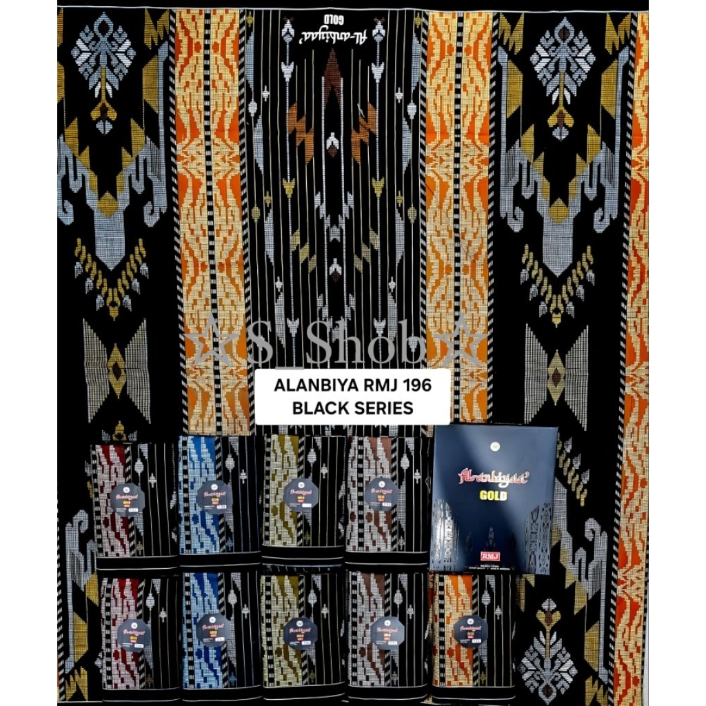 ASB Sarung Motif Tenun AL-ANBIYAA' Anbiya Motif Terbaru Black Series Tyipe 196