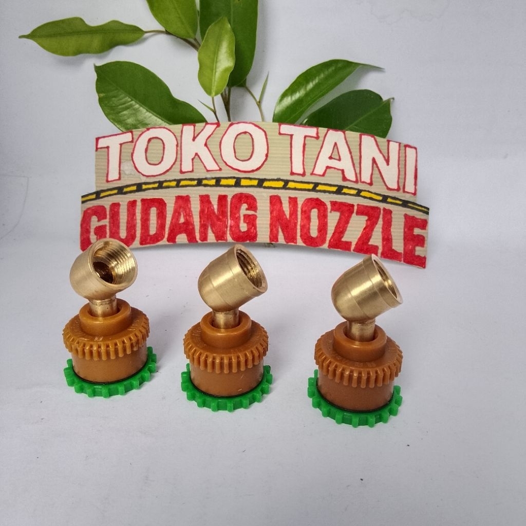 Nozzle lubang 4 bengkok drat 12 swan nozzle sprayer swan