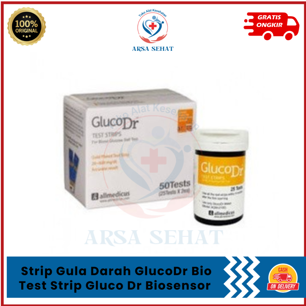 Strip Gula Darah GlucoDr Bio/ Test Strip Gluco Dr Biosensor Code 8