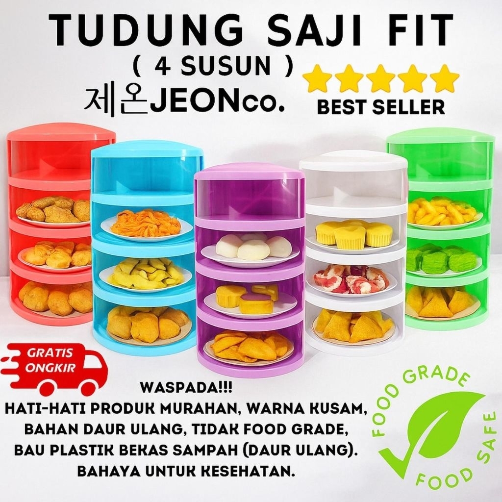 [SUDAH DI RAKIT] TUDUNG SAJI 4 SUSUN JEON KWALITAS PREMIUM ORIGINAL (READY WARNA BIRU/UNGU/PINK/PUTI