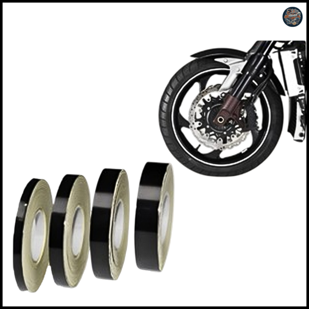 Sticker Stiker Sticker List Velg Roll Gulung Motor Mobil variasi Stiker Vlag Motor Hitam