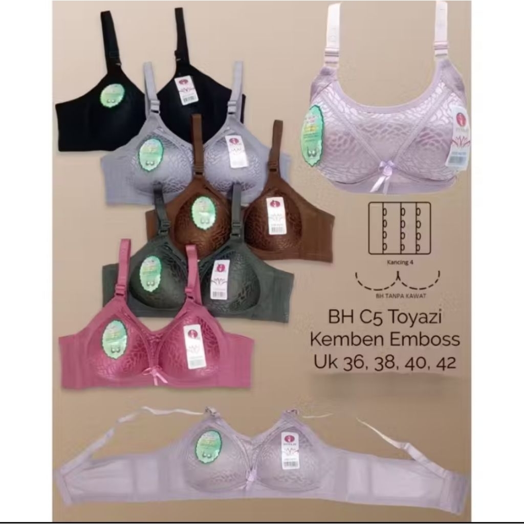 Bh Toyazi Bra Kemben Super Tanpa Kawat Kait 4