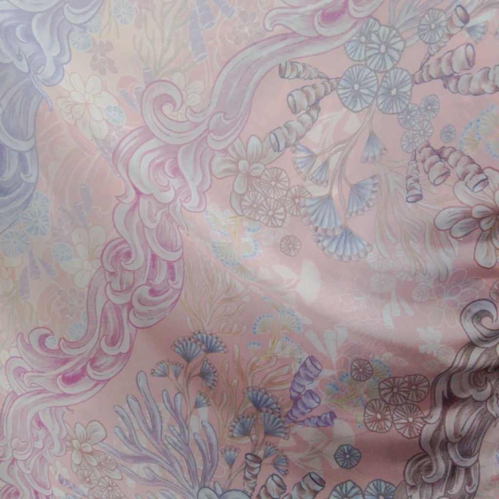 Kain Sifon Ceruty Babydoll Motif Printing Premium - Bahan Ceruti Motif Bunga & Abstract Undersea - M